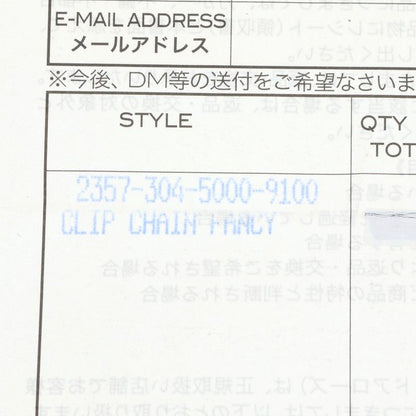 Chrome Hearts CLP CHN FANCY-L Long Key Chain Wallet Size ONE SIZE