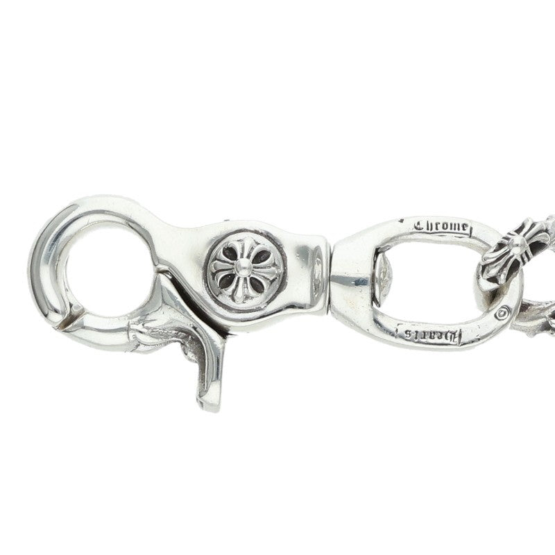 Chrome Hearts 2-Clip Short Fancy Wallet Chain Size Silver