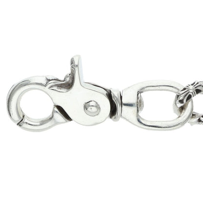 Chrome Hearts 2-Clip Short Fancy Wallet Chain Size Silver