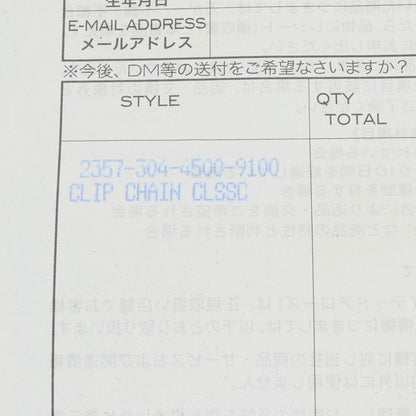 Chrome Hearts CLP CHN CLASSIC-L Long Key Chain Wallet Size ONE SIZE