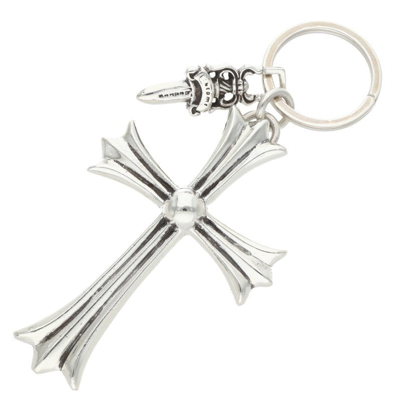 Chrome Hearts Large Cross #5 Silver Keyring Size ONE SIZE