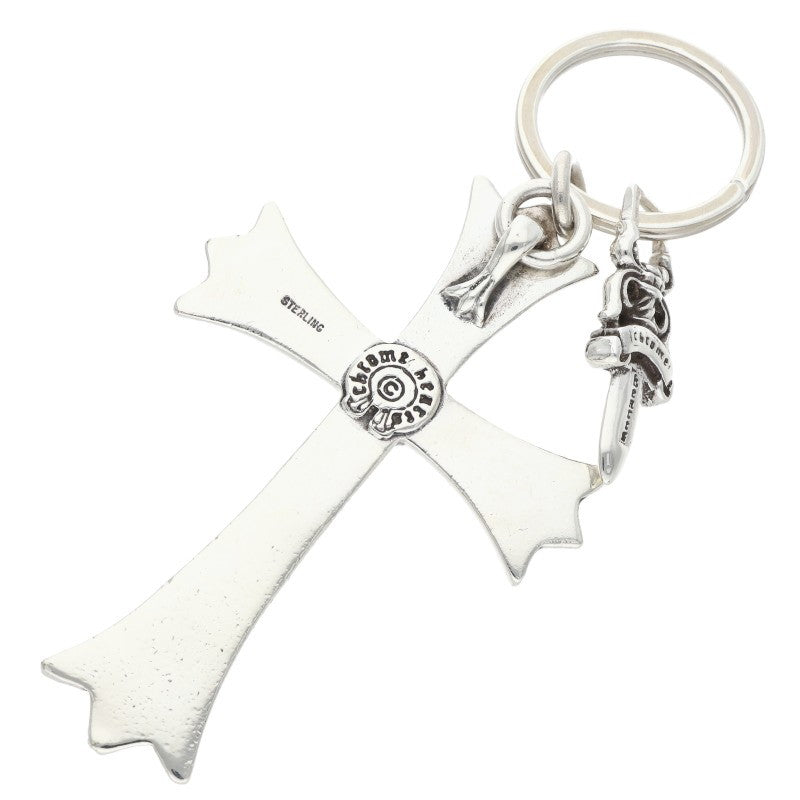 Chrome Hearts Large Cross #5 Silver Keyring Size ONE SIZE