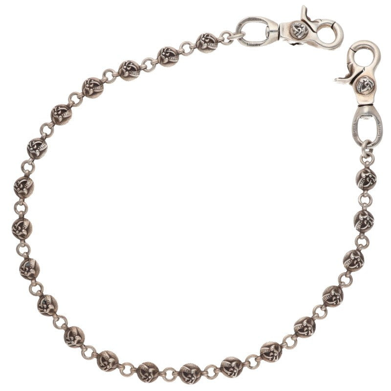 Chrome Hearts 2BALL LONG-T Silver Wallet Chain Size ONE SIZE