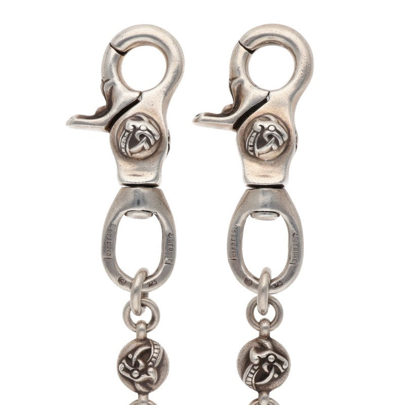 Chrome Hearts 2BALL LONG-T Silver Wallet Chain Size ONE SIZE