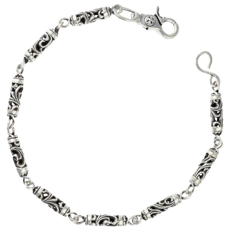 Chrome Hearts Silver Old Roller Wallet Chain Size 9LINK