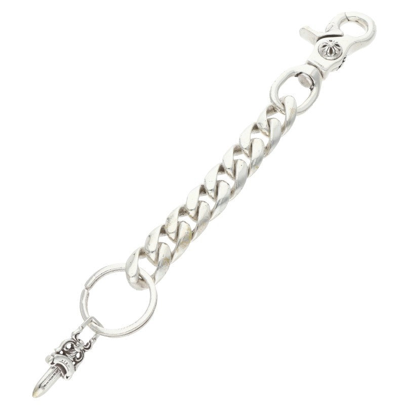 Chrome Hearts Long Classic Link Key Chain Wallet Size Silver