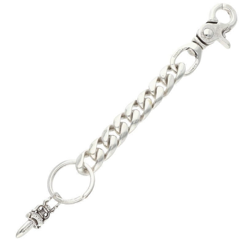 Chrome Hearts Long Classic Link Key Chain Wallet Size Silver
