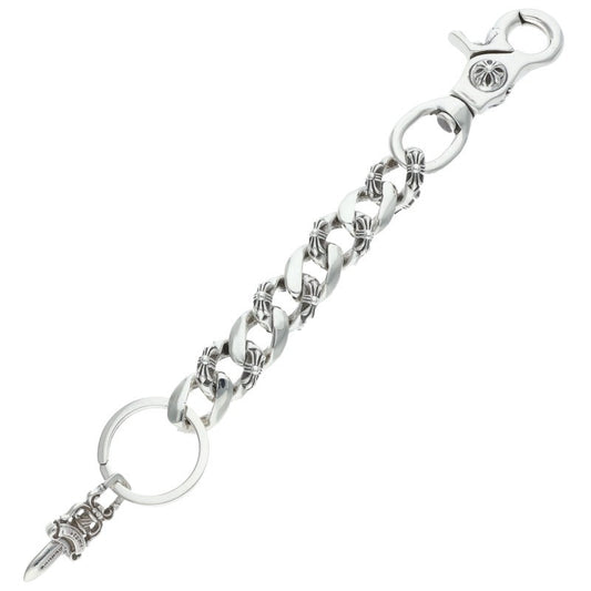 Chrome Hearts CLP CHN Fancy-L Silver Keychain Wallet Size ONE SIZE