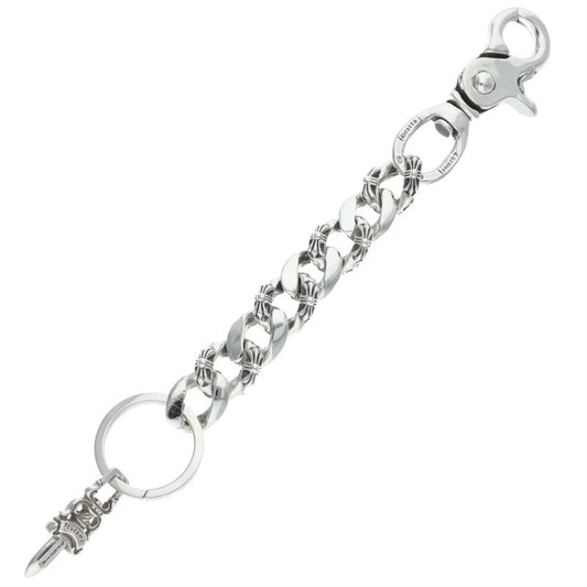 Chrome Hearts CLP CHN Fancy-L Silver Keychain Wallet Size ONE SIZE