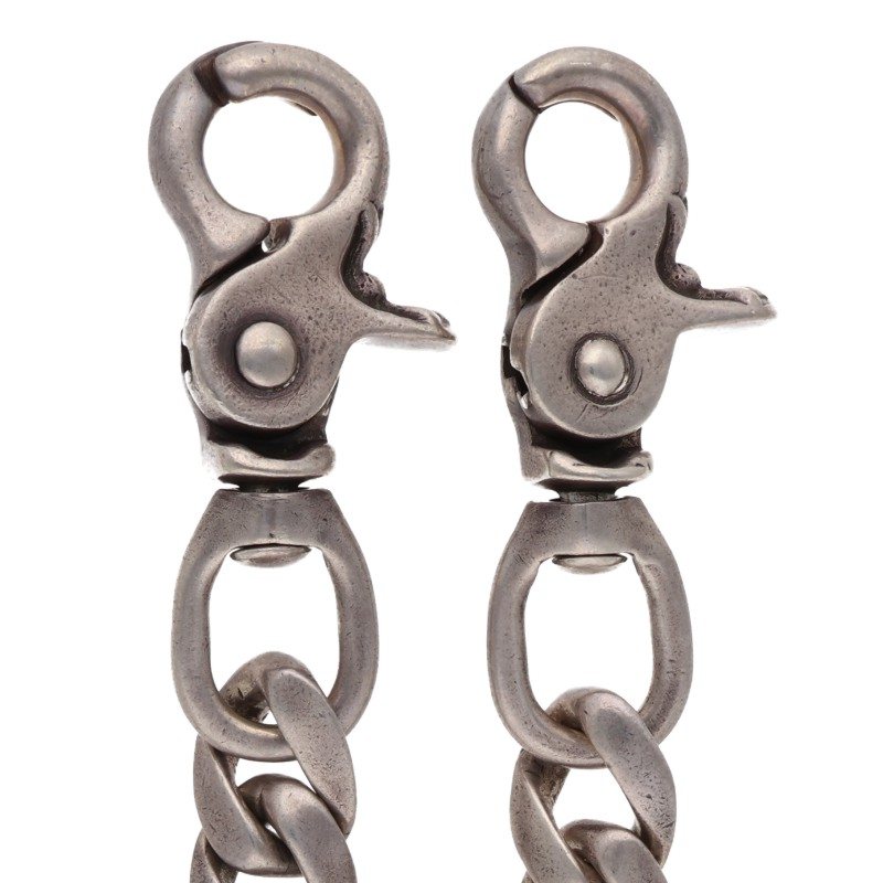 Chrome Hearts 2-Clip Long Classic Wallet Chain Size Silver