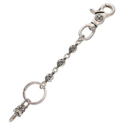 Chrome Hearts Silver Cross Ball Key Chain Wallet