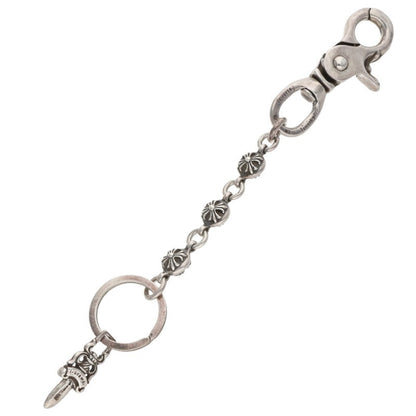 Chrome Hearts Silver Cross Ball Key Chain Wallet