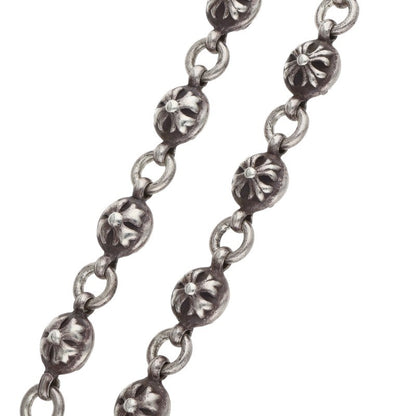 Chrome Hearts #1 Cross Ball 1 Clip Silver Wallet Chain
