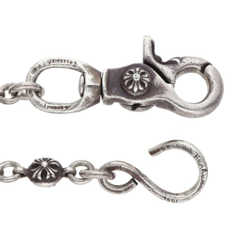 Chrome Hearts #1 Cross Ball 1 Clip Silver Wallet Chain