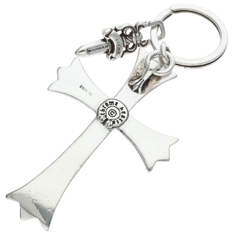 Chrome Hearts Large Cross #5 Silver Keyring Size ONE SIZE