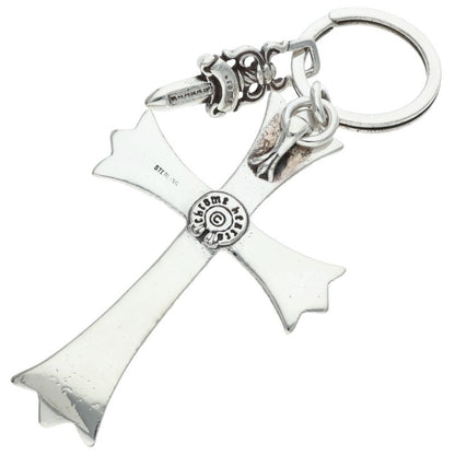 Chrome Hearts Large Cross #5 Silver Keyring Size ONE SIZE