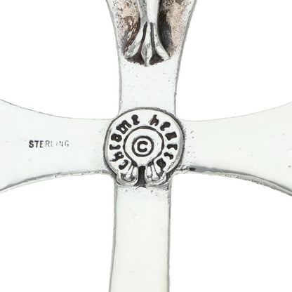 Chrome Hearts Large Cross #5 Silver Keyring Size ONE SIZE