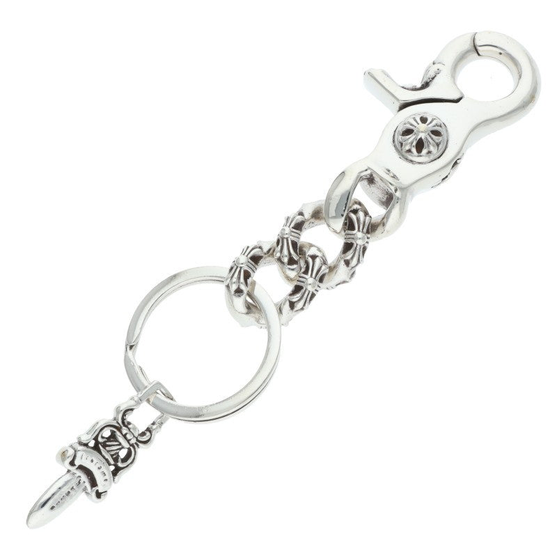 Chrome Hearts CLP CHN FANCY-S Silver Keychain Wallet Size ONE SIZE