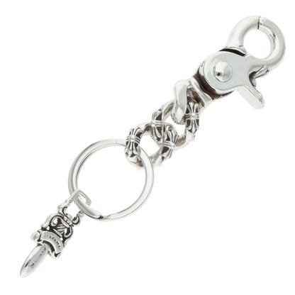 Chrome Hearts CLP CHN FANCY-S Silver Keychain Wallet Size ONE SIZE