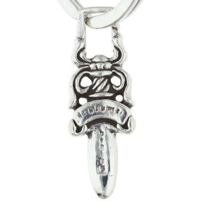 Chrome Hearts CLP CHN FANCY-S Silver Keychain Wallet Size ONE SIZE