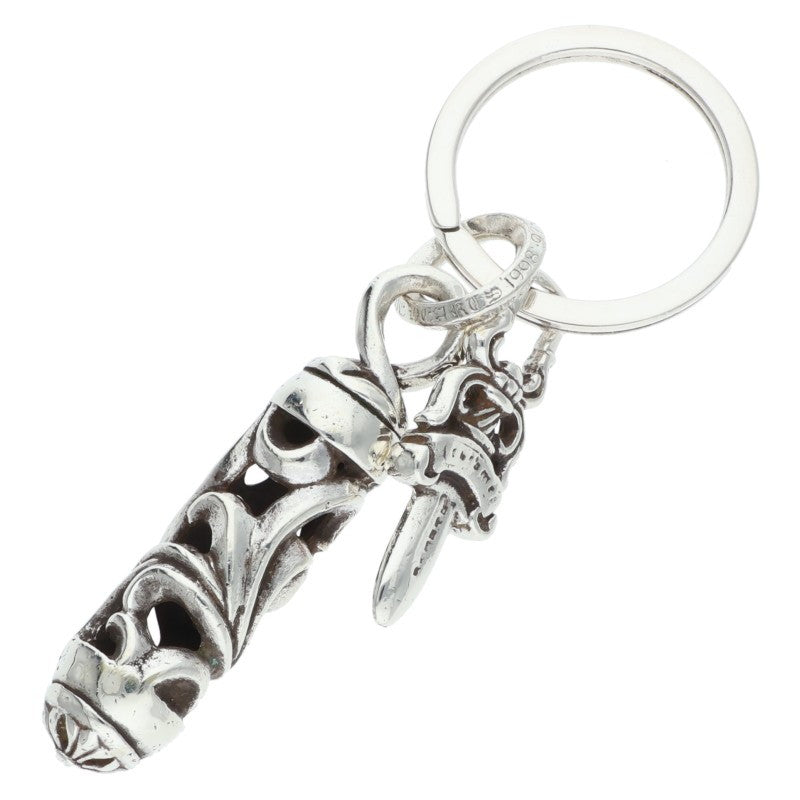 Chrome Hearts ROLLER #5 DGGR Silver Keychain Wallet Size ONE SIZE