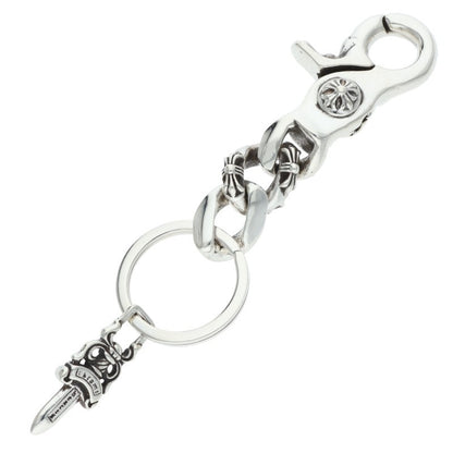 Chrome Hearts CLP CHN FANCY-S Silver Keychain Wallet Size ONE SIZE