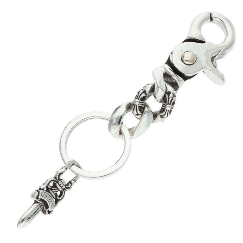 Chrome Hearts CLP CHN FANCY-S Silver Keychain Wallet Size ONE SIZE
