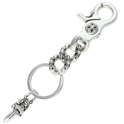 Chrome Hearts CLP CHN XFANCY-S Silver Keychain Wallet Size ONE SIZE