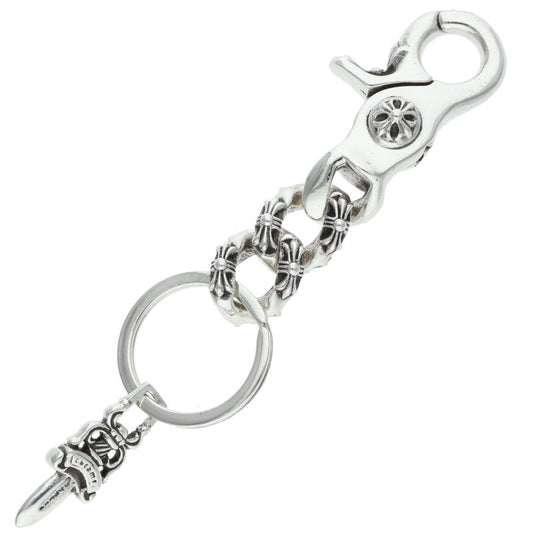 Chrome Hearts CLP CHN XFANCY-S Silver Keychain Wallet Size ONE SIZE