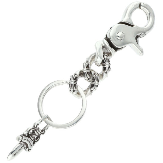Chrome Hearts CLP CHN XFANCY-S Silver Keychain Wallet Size ONE SIZE