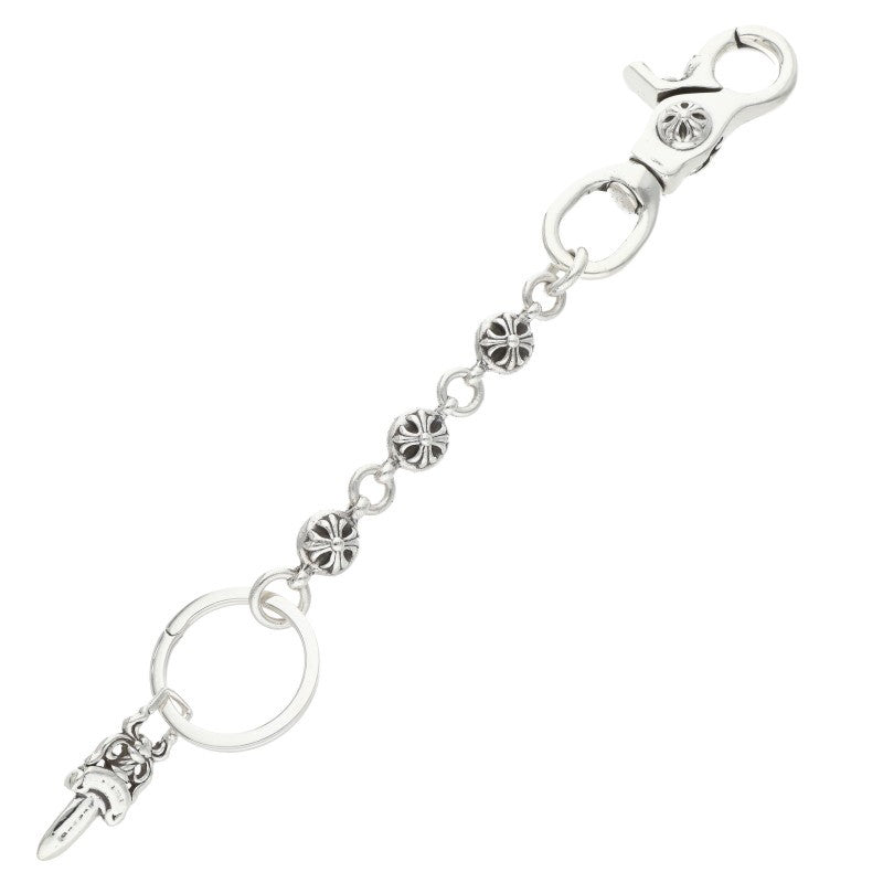 Chrome Hearts CLIP NO2 BALL 3D Cross Ball Silver Keychain Wallet