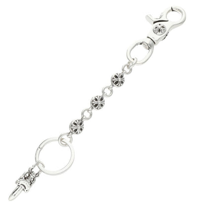 Chrome Hearts CLIP NO2 BALL 3D Cross Ball Silver Keychain Wallet