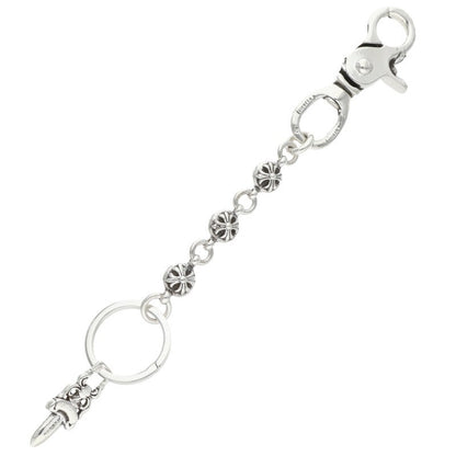Chrome Hearts CLIP NO2 BALL 3D Cross Ball Silver Keychain Wallet