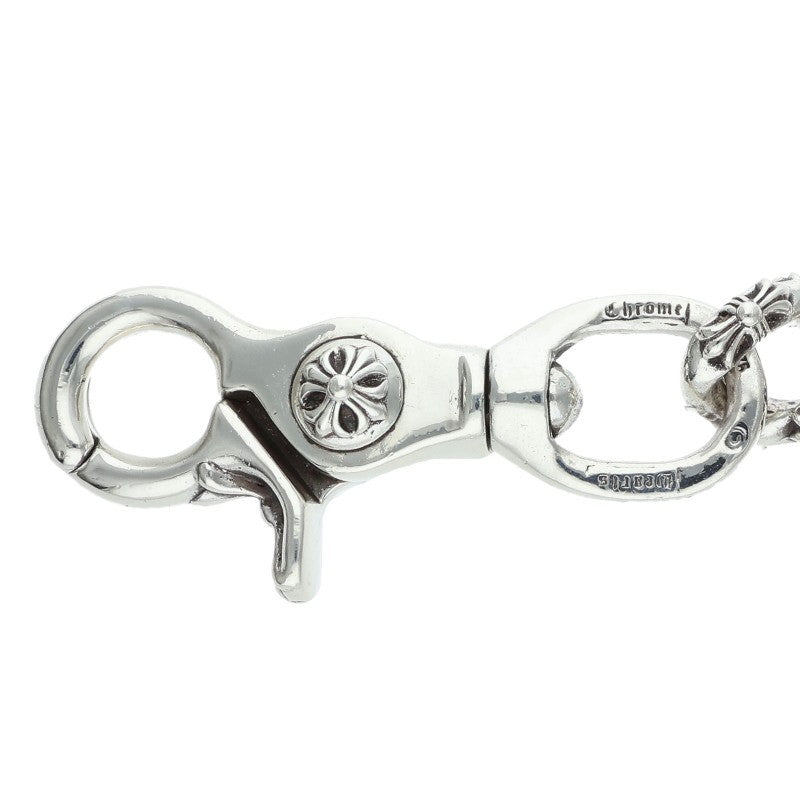 Chrome Hearts 1 Clip Short Fancy Wallet Chain Silver