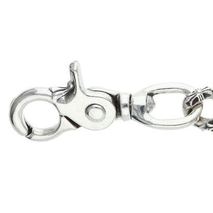 Chrome Hearts 1 Clip Short Fancy Wallet Chain Silver