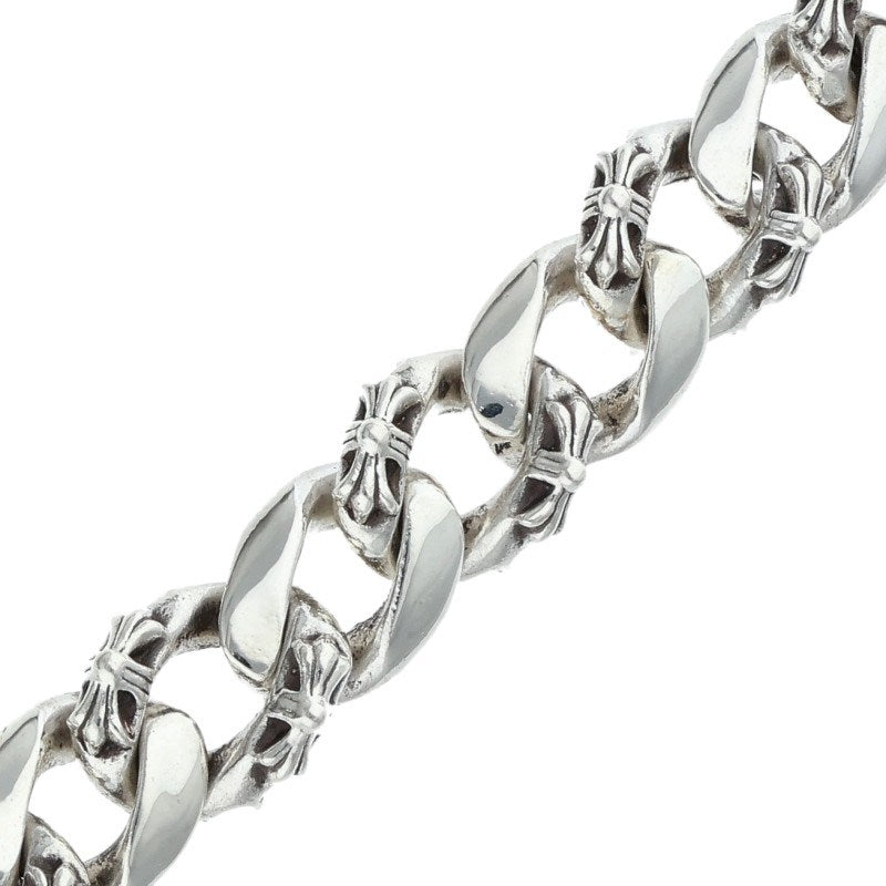 Chrome Hearts 1 Clip Short Fancy Wallet Chain Silver