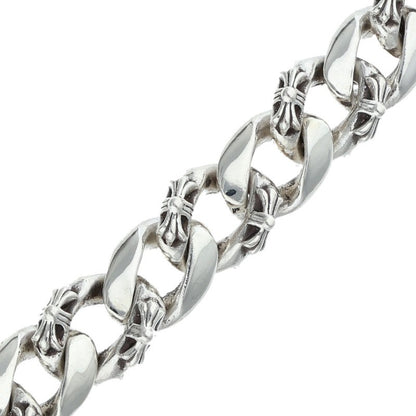 Chrome Hearts 1 Clip Short Fancy Wallet Chain Silver