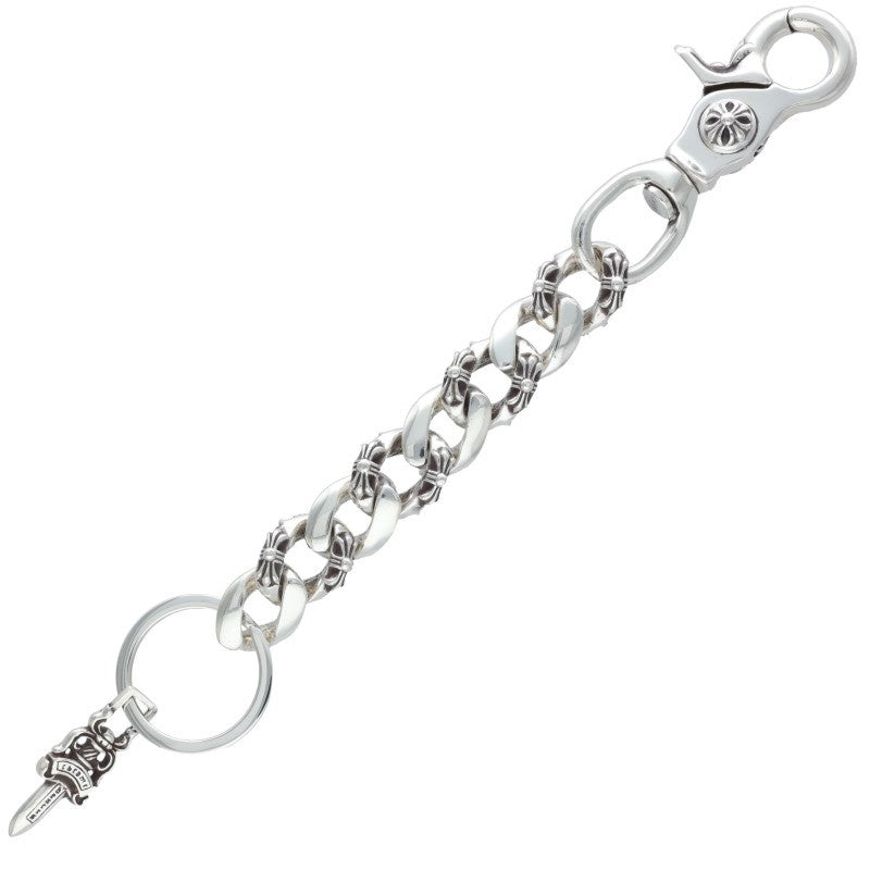 Chrome Hearts CLP CHN FANCY-L Silver Keychain Wallet