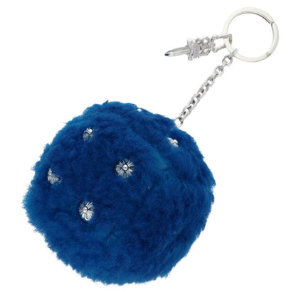Chrome Hearts Fuzzy Dice Cross Ball Button Key Chain Wallet
