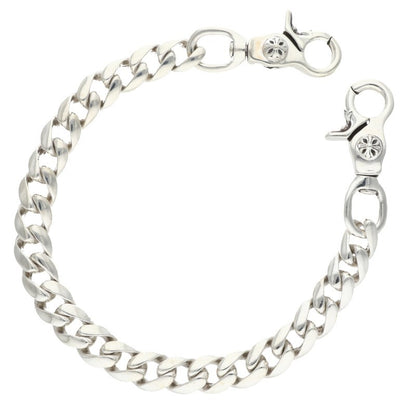 Chrome Hearts 2-Clip Short Classic Silver Wallet Chain