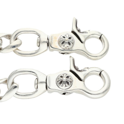 Chrome Hearts 2-Clip Short Classic Silver Wallet Chain