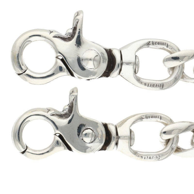 Chrome Hearts 2-Clip Short Classic Silver Wallet Chain
