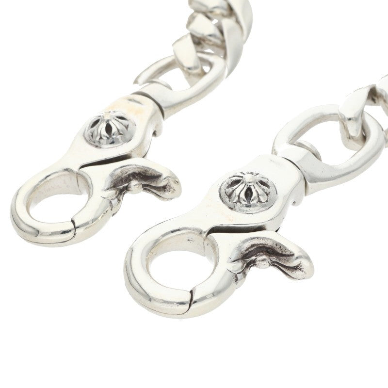 Chrome Hearts 2-Clip Short Classic Silver Wallet Chain