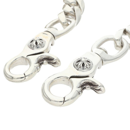 Chrome Hearts 2-Clip Short Classic Silver Wallet Chain