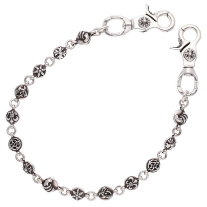 Chrome Hearts #2 Multiball 2-Clip Silver Wallet Chain