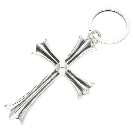 Chrome Hearts Large Cross Dagger Key Ring Sterling Silver