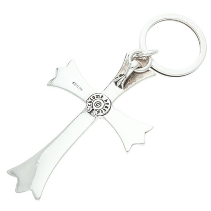 Chrome Hearts Large Cross Dagger Key Ring Sterling Silver