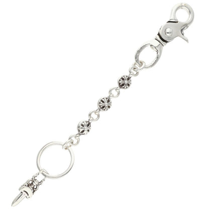 Chrome Hearts NO2 Ball 3D #2 Cross Ball Silver Key Chain Wallet