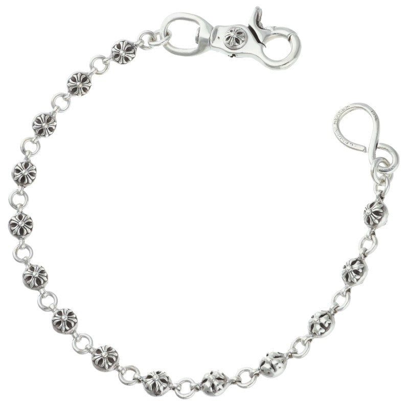 Chrome Hearts 2 Ball Short 1-Clip #2 Cross Ball Wallet Chain