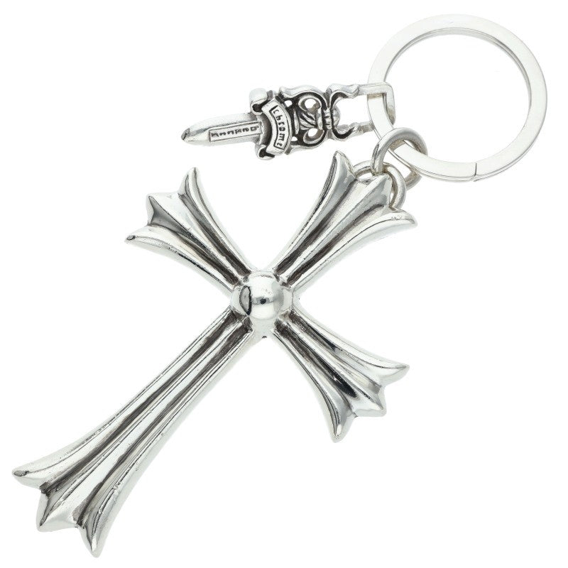 Chrome Hearts Large Cross #5 Dagger Sterling Silver Keyring